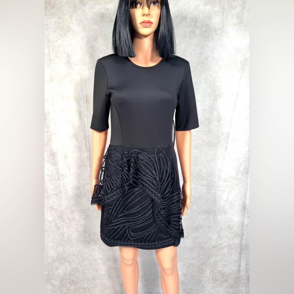 NWT - RACHEL Rachel Roy Black Mini Sheath Dress Cocktail